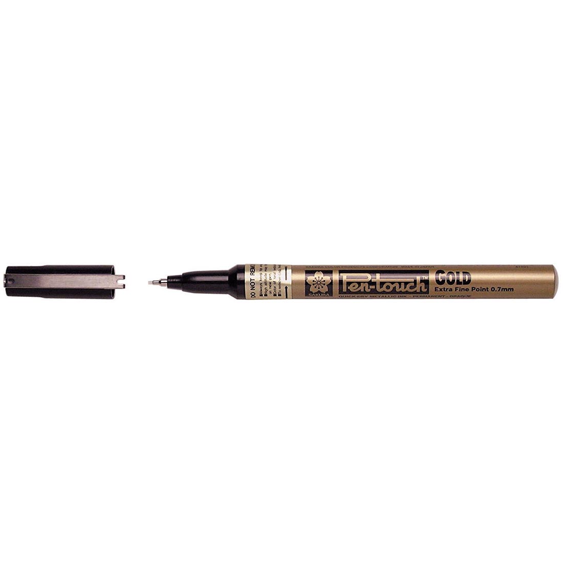 Sakura Pen-Touch Opaque Marker Extra Fine Point Metallic Gold with Cap Off