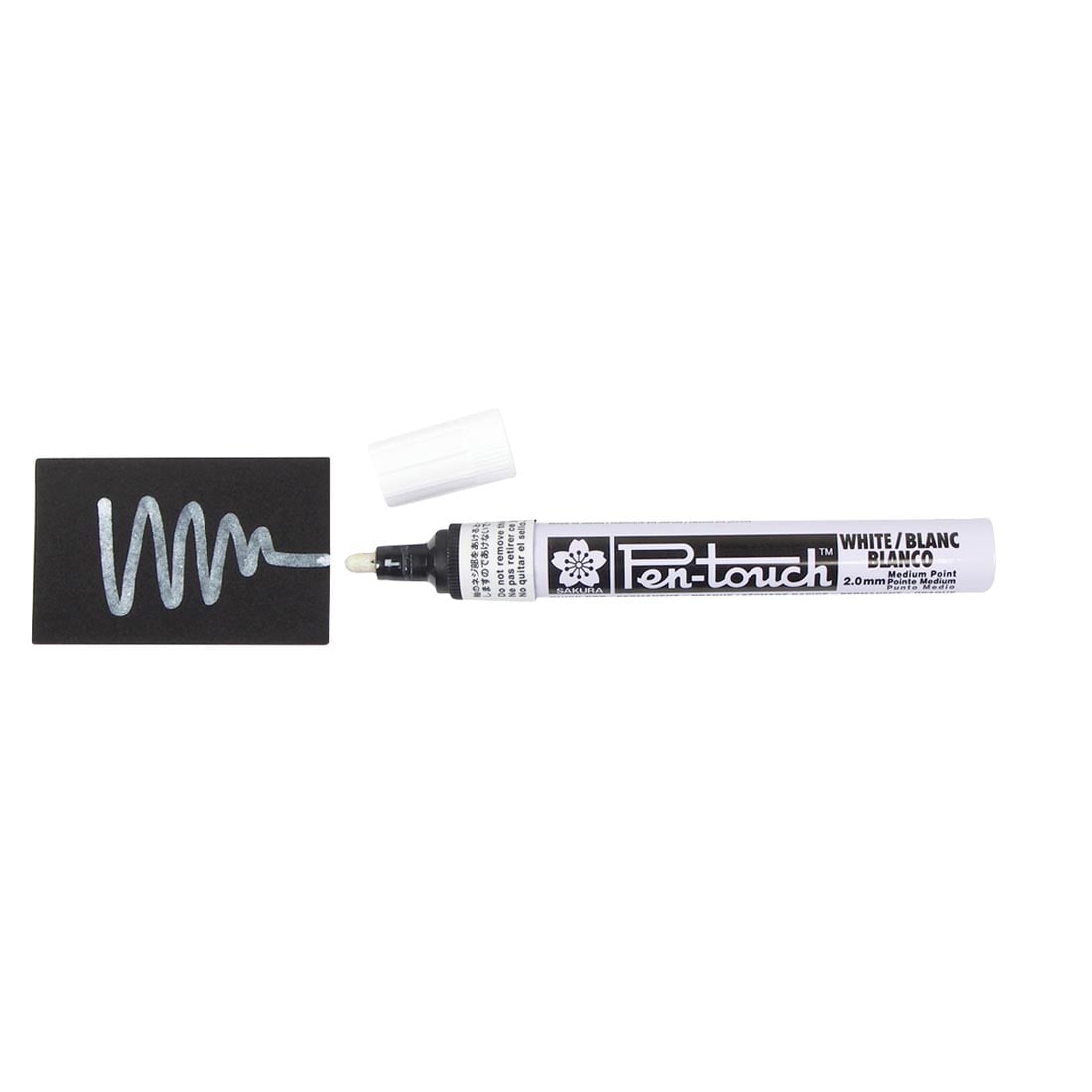 Sakura Pen-Touch Opaque Marker Medium Point White without cap