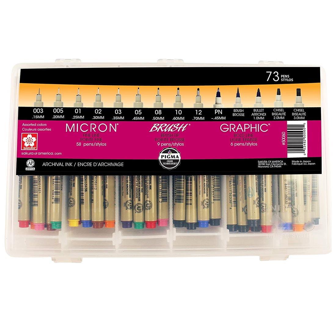 Sakura Pigma Micron Pen 73-Count Class Pack