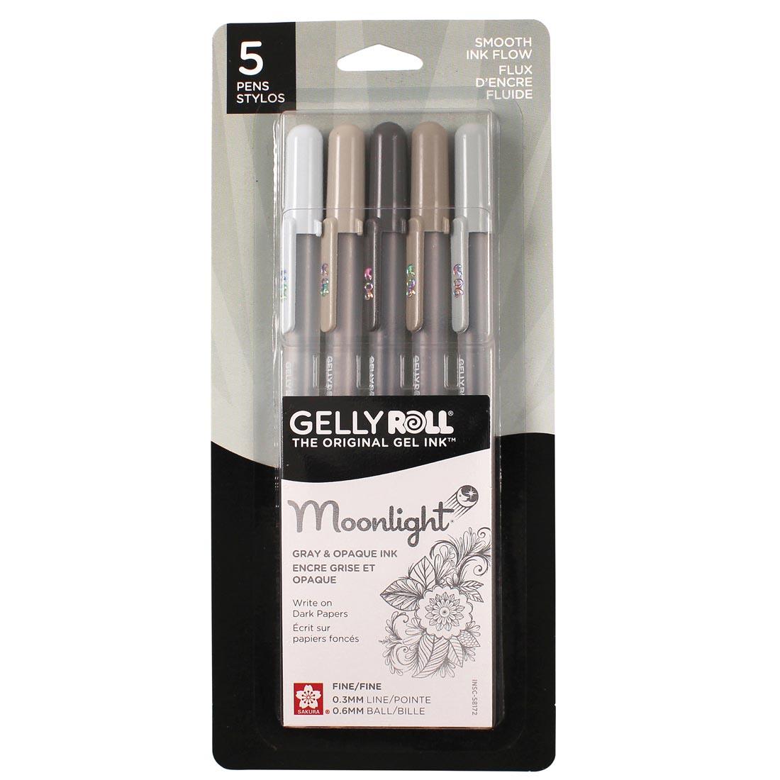 Sakura Gelly Roll Moonlight Gray Gel Pen Set