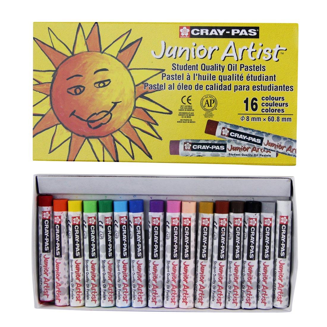 Cray-Pas Junior Artist Oil Pastels 16-Color Set