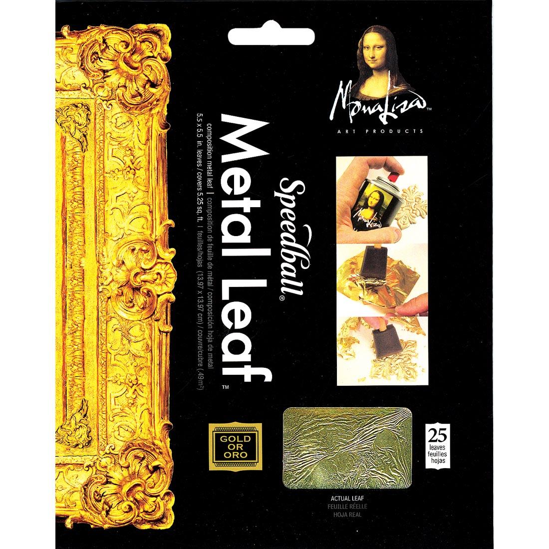 Mona Lisa Composition Gold Metal Leaf