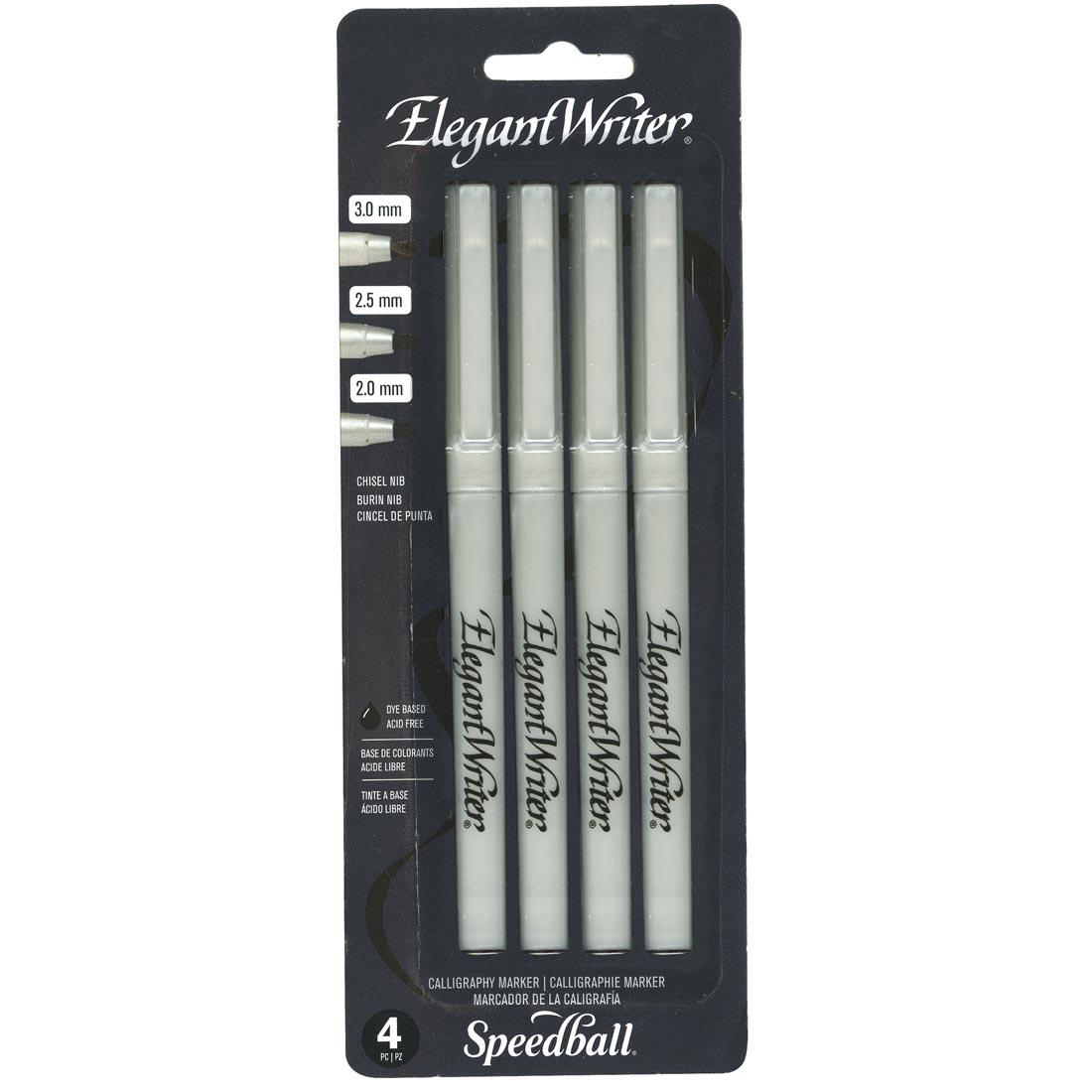 Elegant Writer Black Calligraphy Marker Set