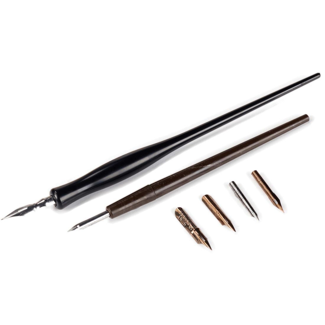 Speedball Sketching Pen Set, showing 2 pen holders and 6 pen points