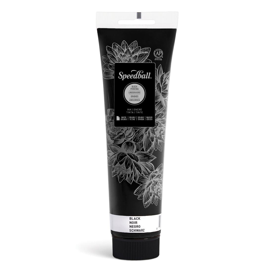 Tube of Black Speedball Water-Soluble Block Printing Ink