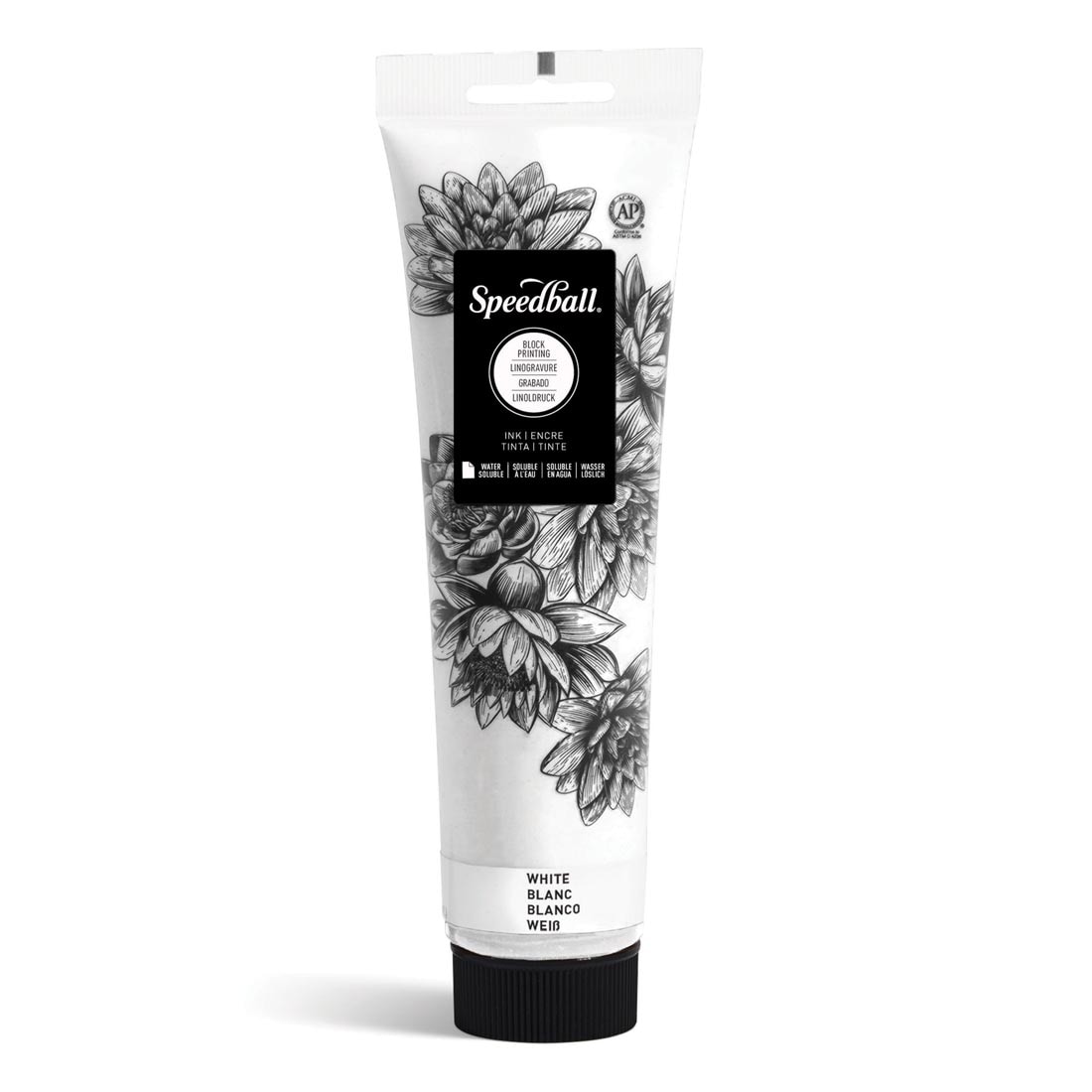 Tube of White Speedball Water-Soluble Block Printing Ink