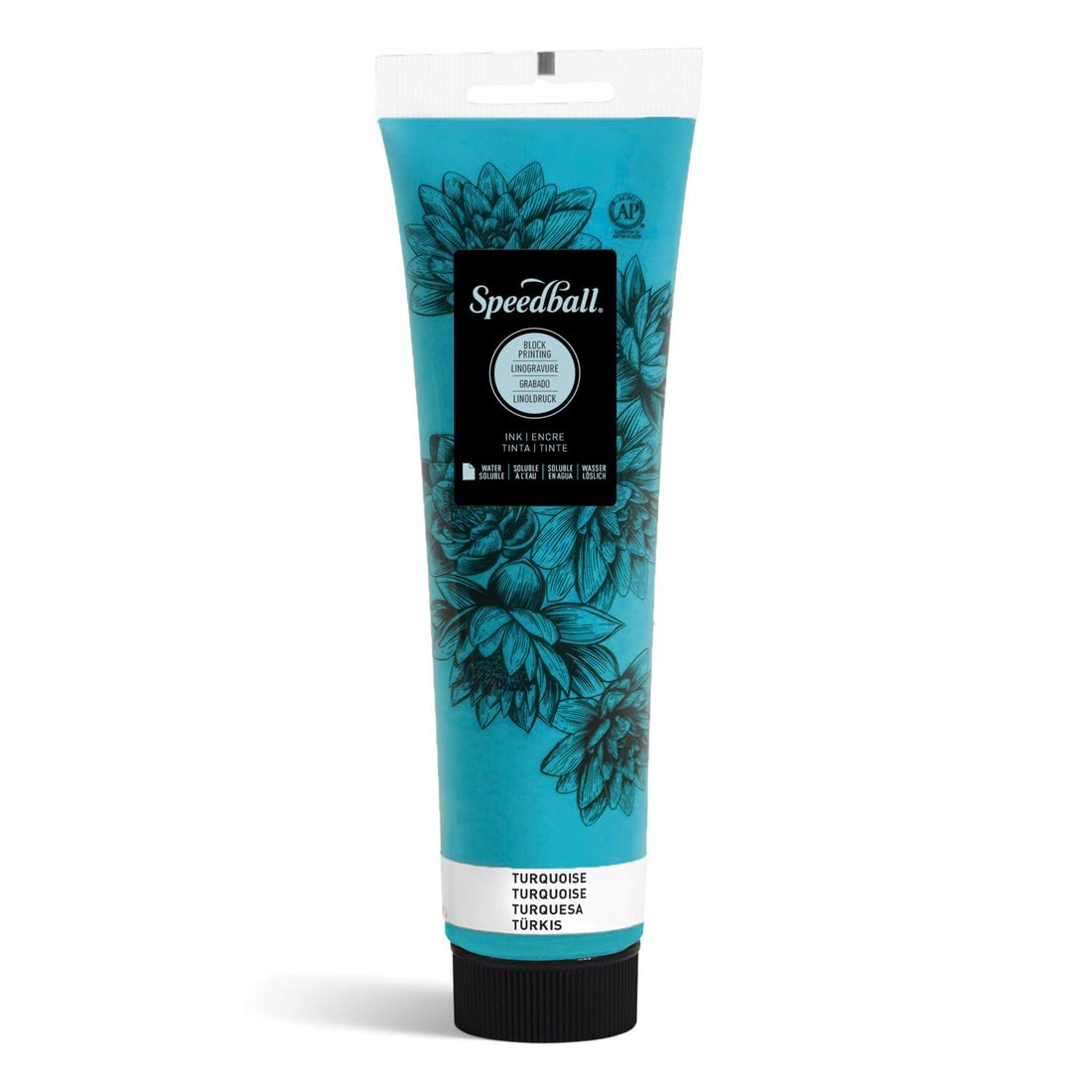 Tube of Turquoise Speedball Water-Soluble Block Printing Ink
