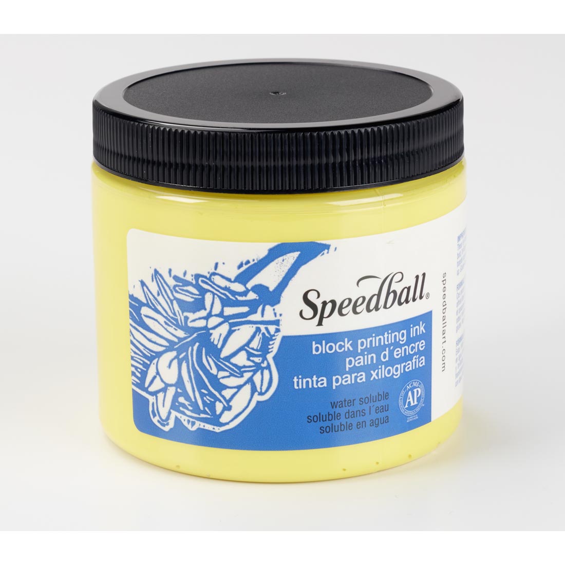 Jar of Yellow Speedball Water-Soluble Block Printing Ink