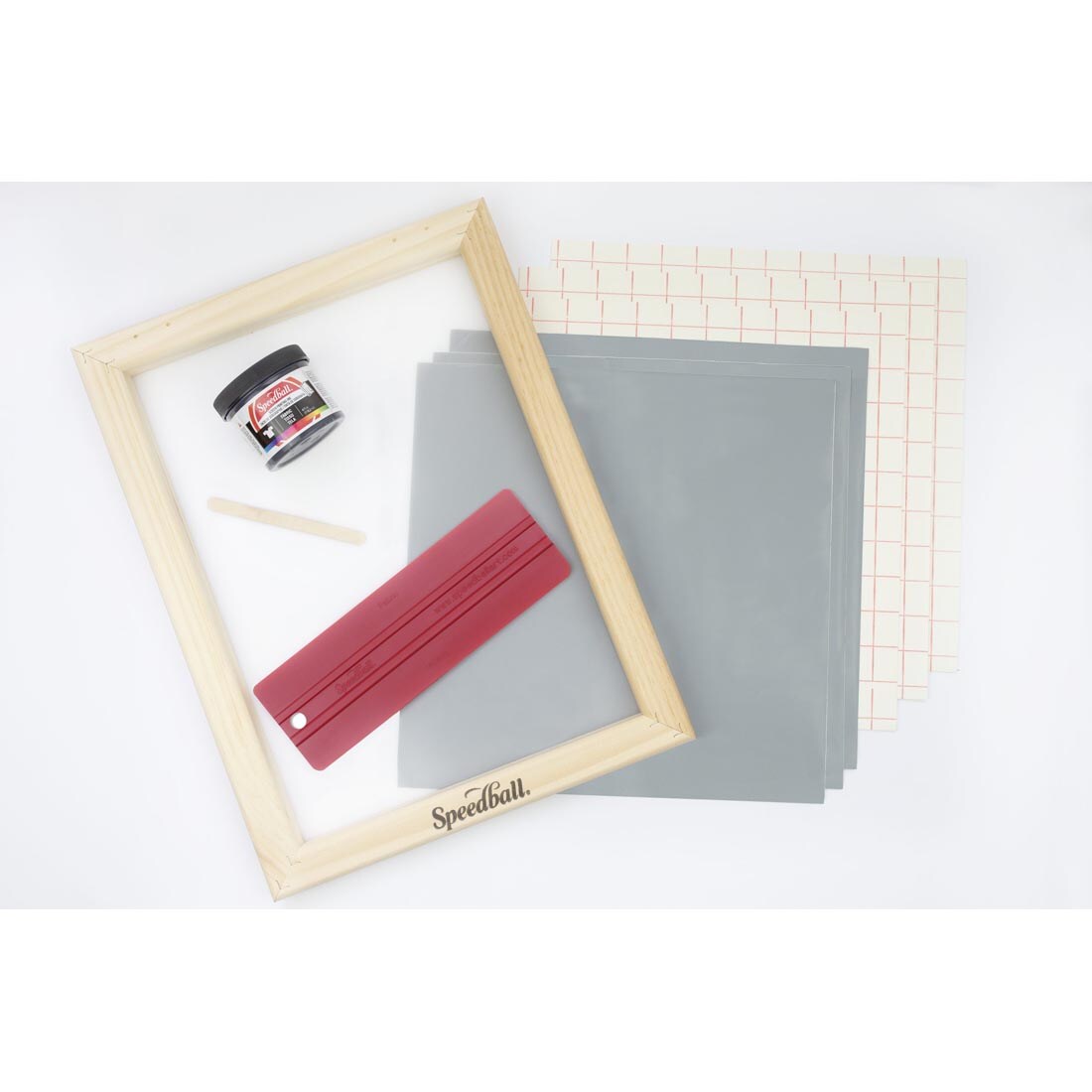 Contents of Speedball Vinyl Screen Printing Beginner Kit