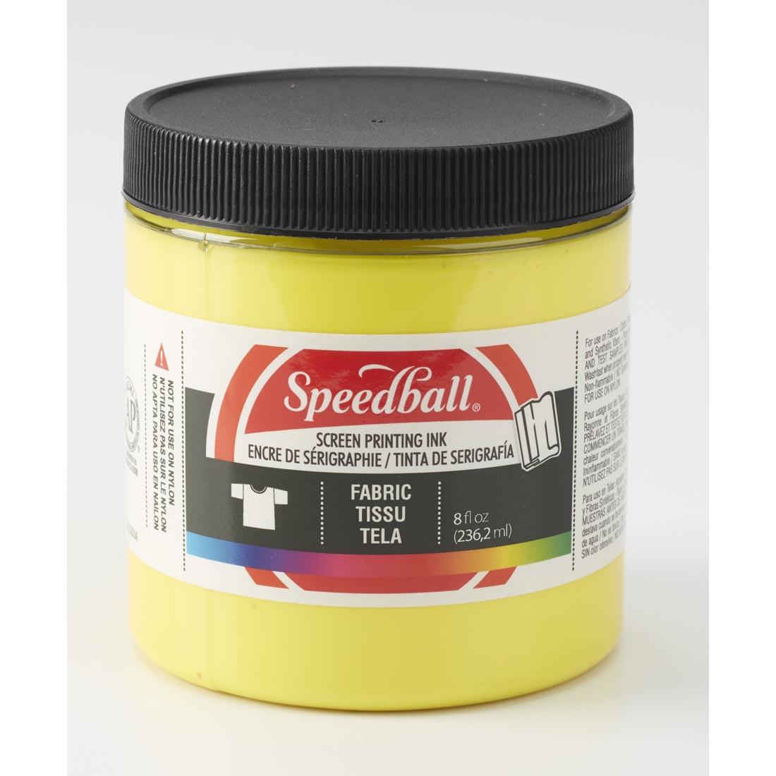 Jar of Process Yellow Speedball Fabric Screen Printing Ink