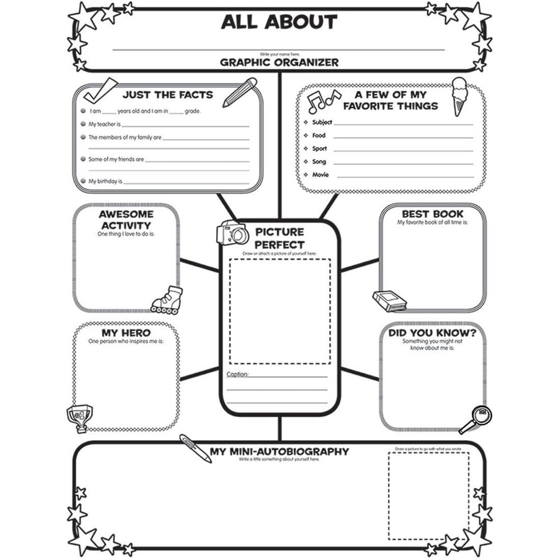 All About Me Graphic Organizer Poster by Scholastic