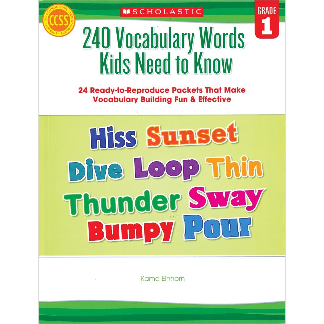 Scholastic 240 Vocabulary Words Kids Need to Know Grade 1