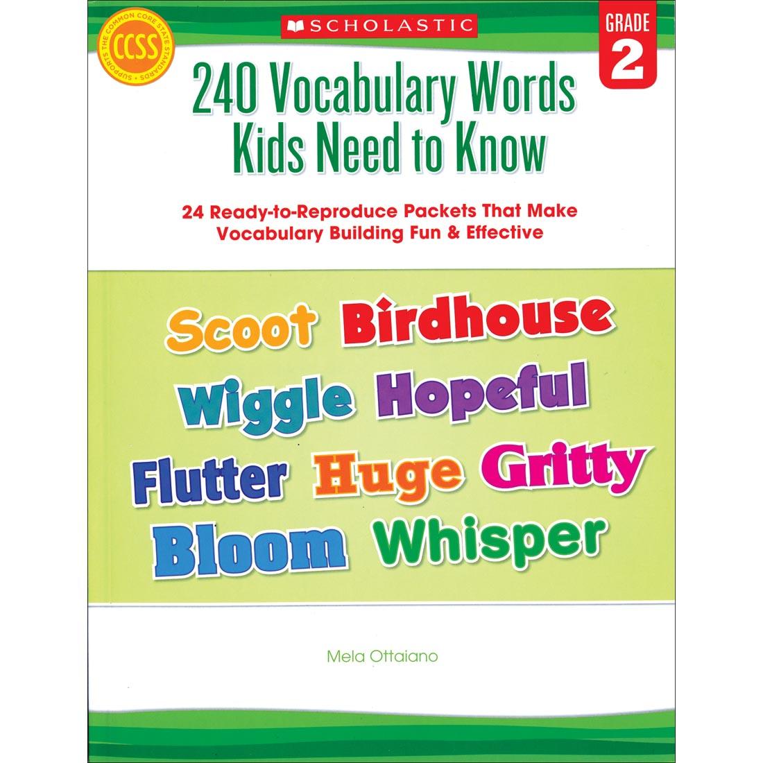 Scholastic 240 Vocabulary Words Kids Need to Know Grade 2