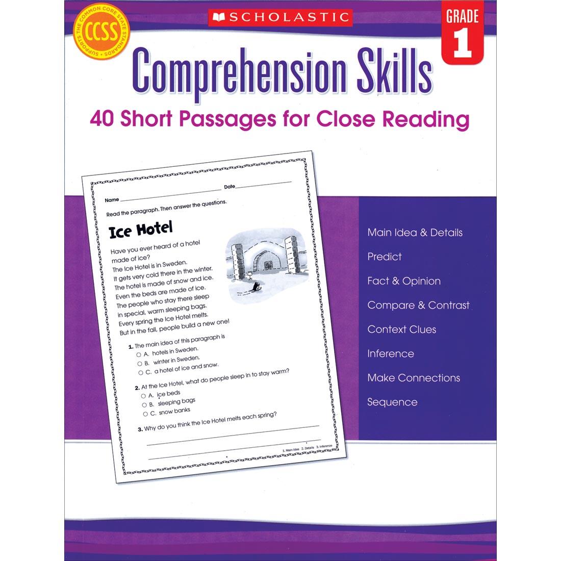 Comprehension Skills: 40 Short Passages for Close Reading Grade 1