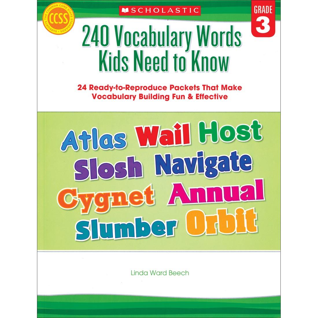 240 Vocabulary Words Kids Need to Know Grade 3
