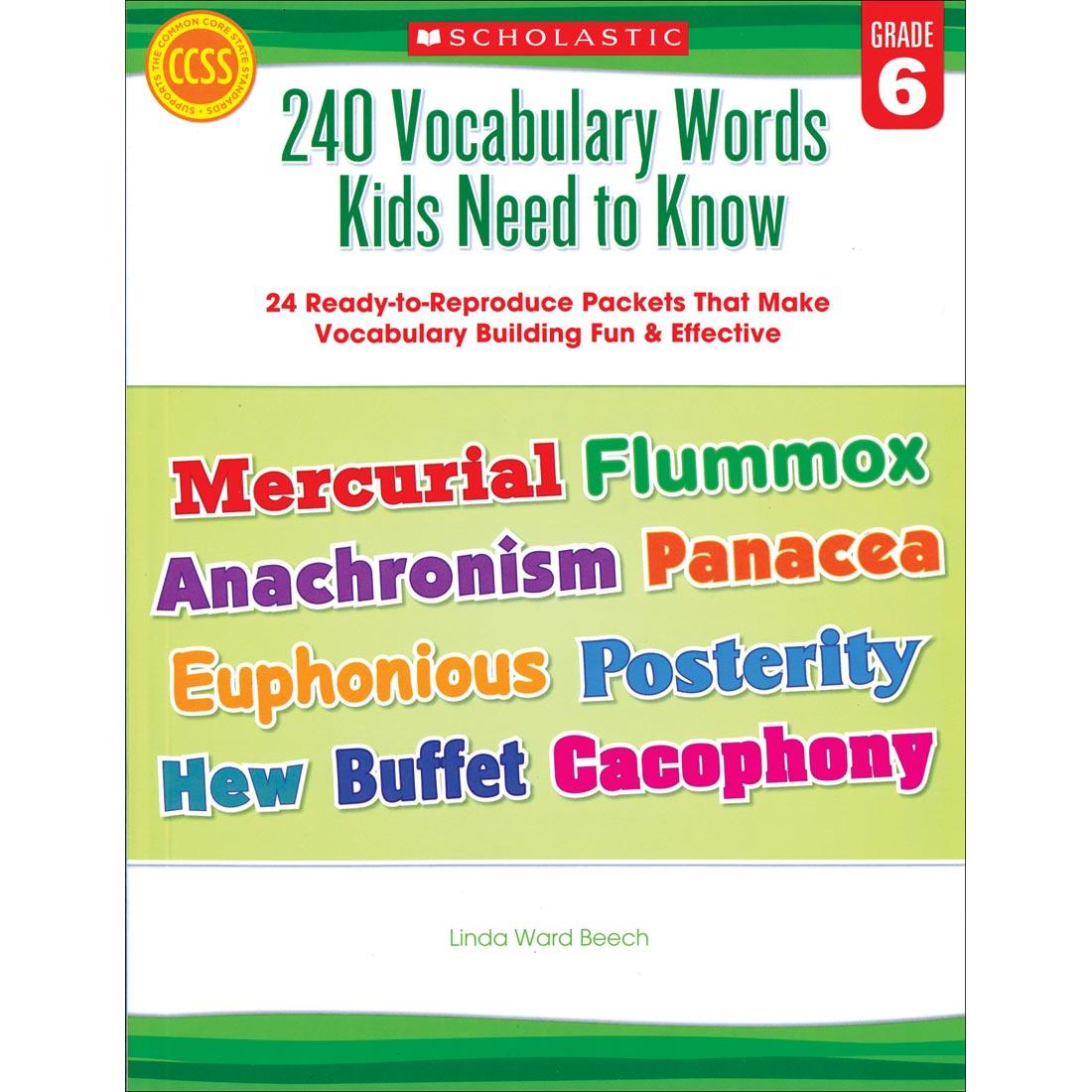 240 Vocabulary Words Kids Need to Know Grade 6