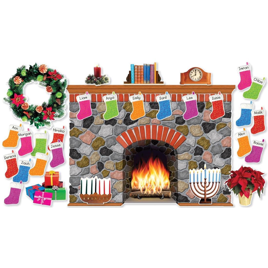 Holiday Hearth Bulletin Board Set by Scholastic