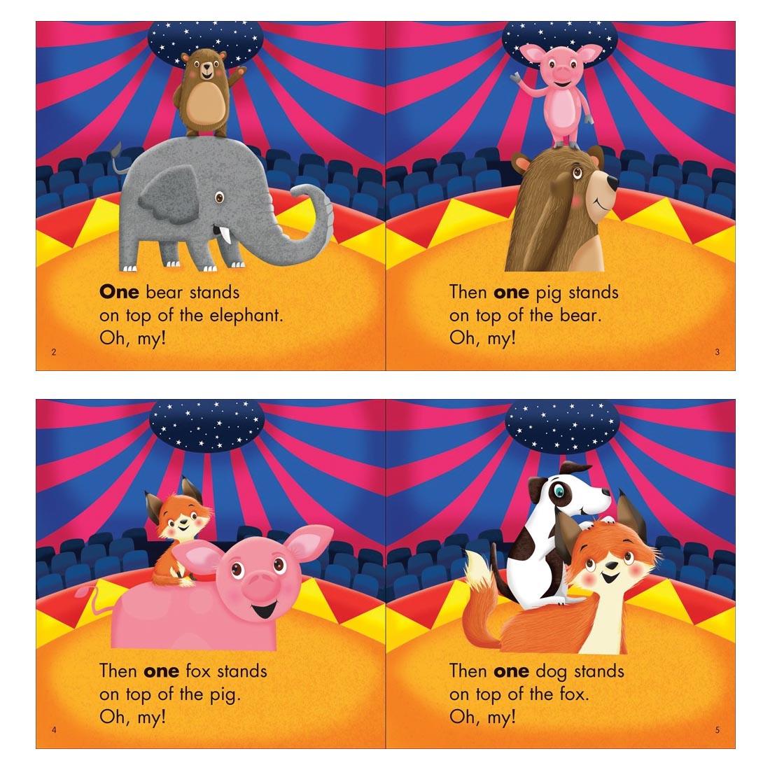 Sample pages from Scholastic Sight Word Stories Level B