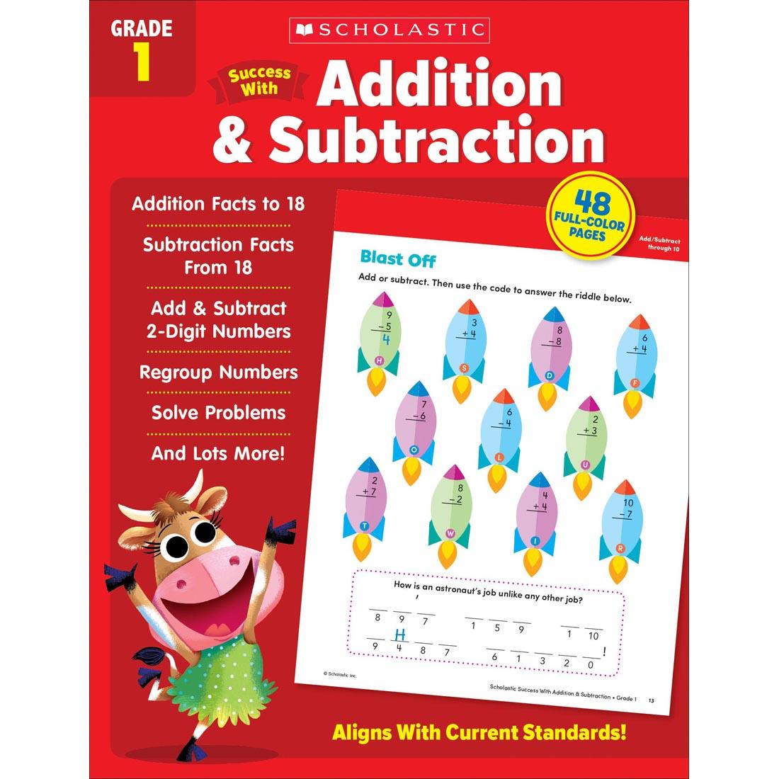 front cover of Scholastic Success With Addition & Subtraction Workbook Grade 1