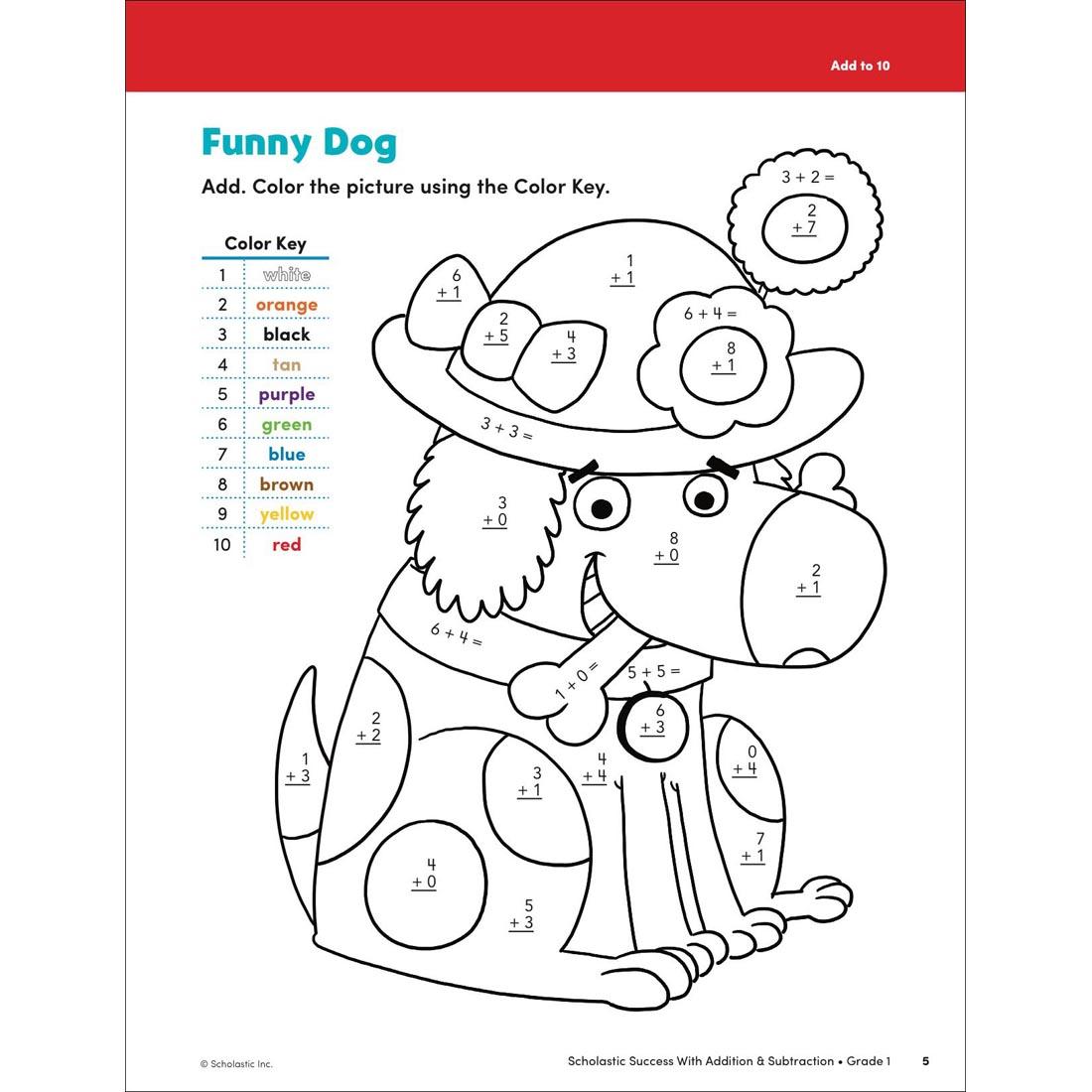 page 5 from Scholastic Success With Addition & Subtraction Workbook Grade 1