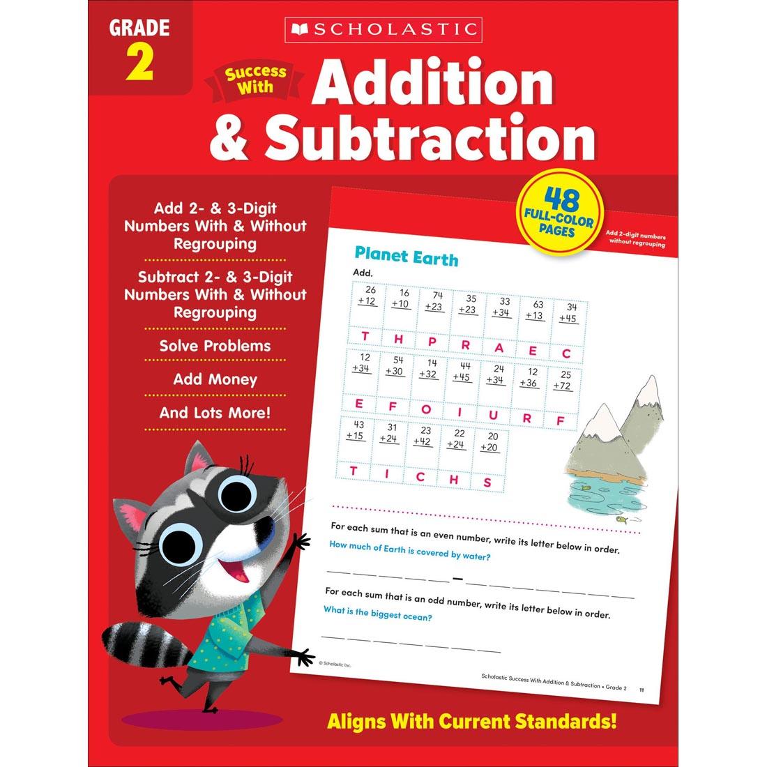 front cover of Scholastic Success With Addition & Subtraction Workbook Grade 2