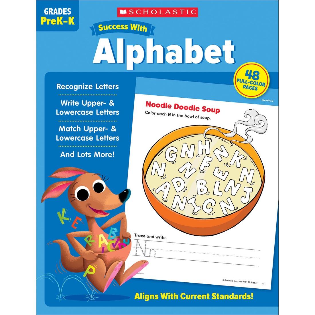 front cover of Scholastic Success With Alphabet Workbook Grades PreK-K