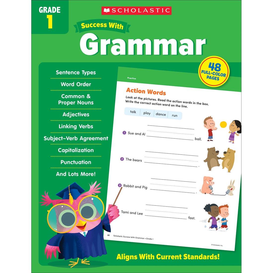 front cover of Scholastic Success With Grammar Workbook Grade 1