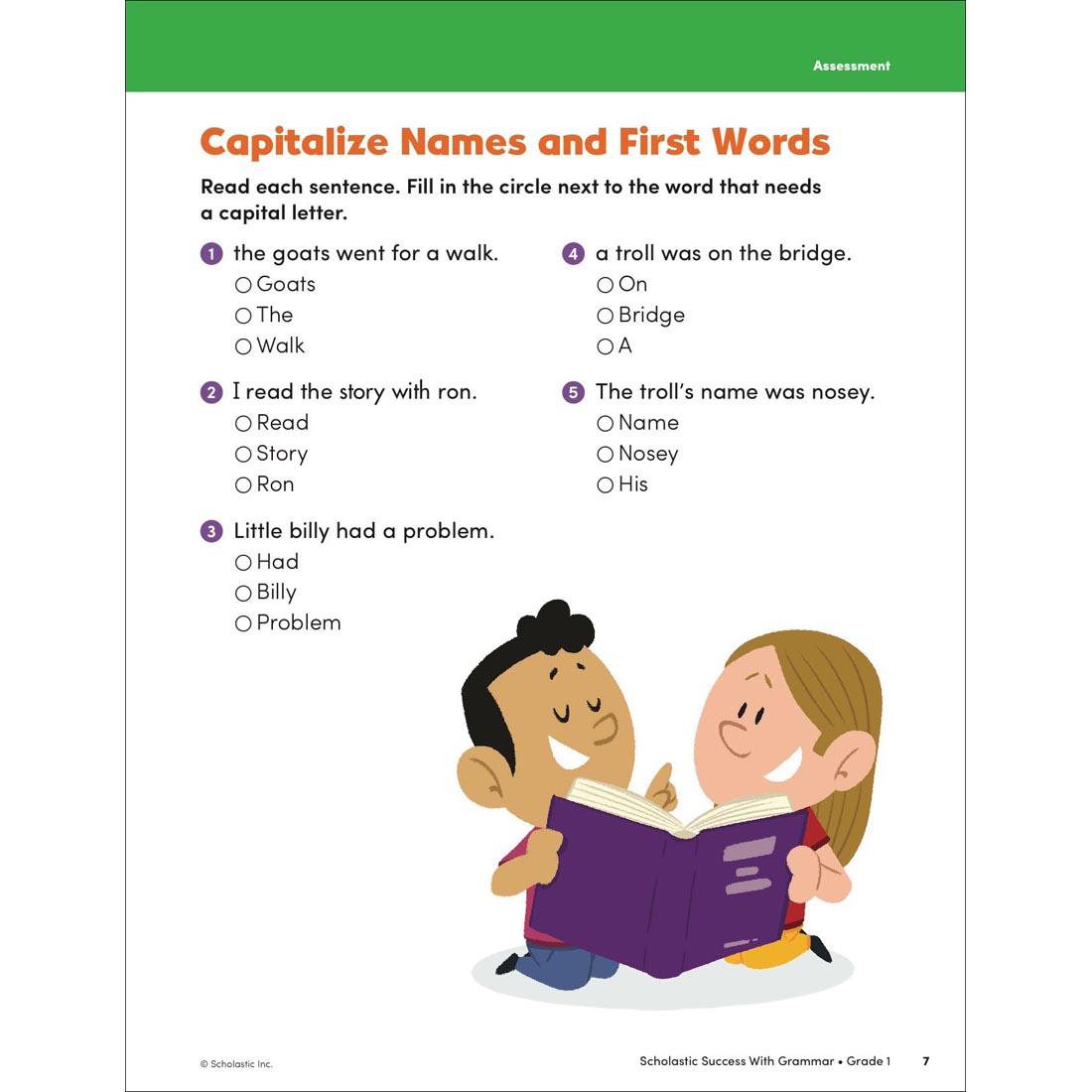 page 7 from Scholastic Success With Grammar Workbook Grade 1