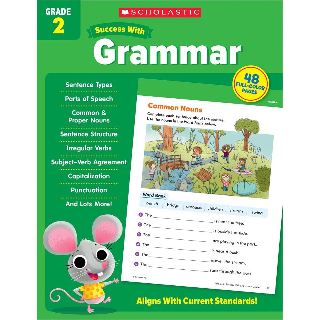 front cover of Scholastic Success With Grammar Workbook Grade 2