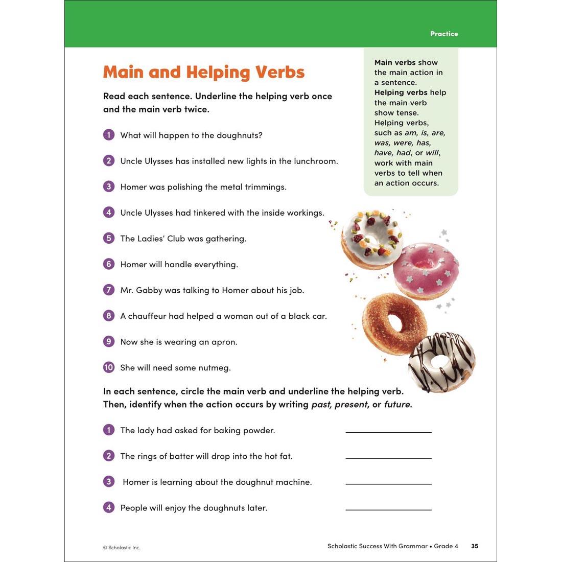 page 35 from Scholastic Success With Grammar Workbook Grade 4