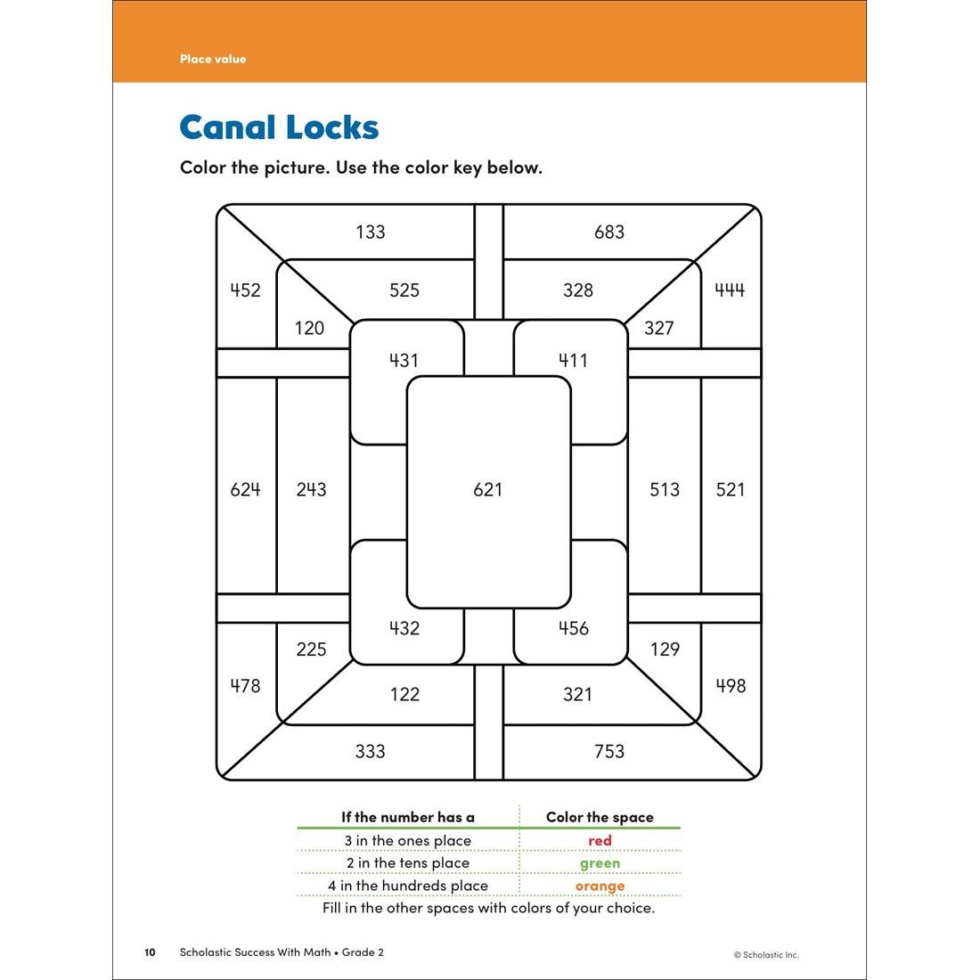 page 10 of Scholastic Success With Math Workbook Grade 2