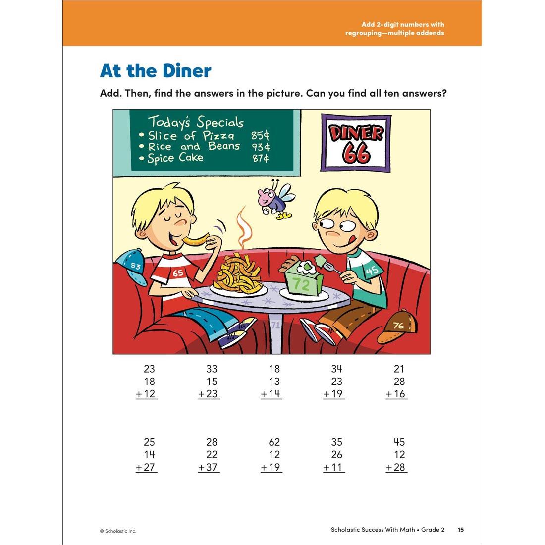 page 15 of Scholastic Success With Math Workbook Grade 2