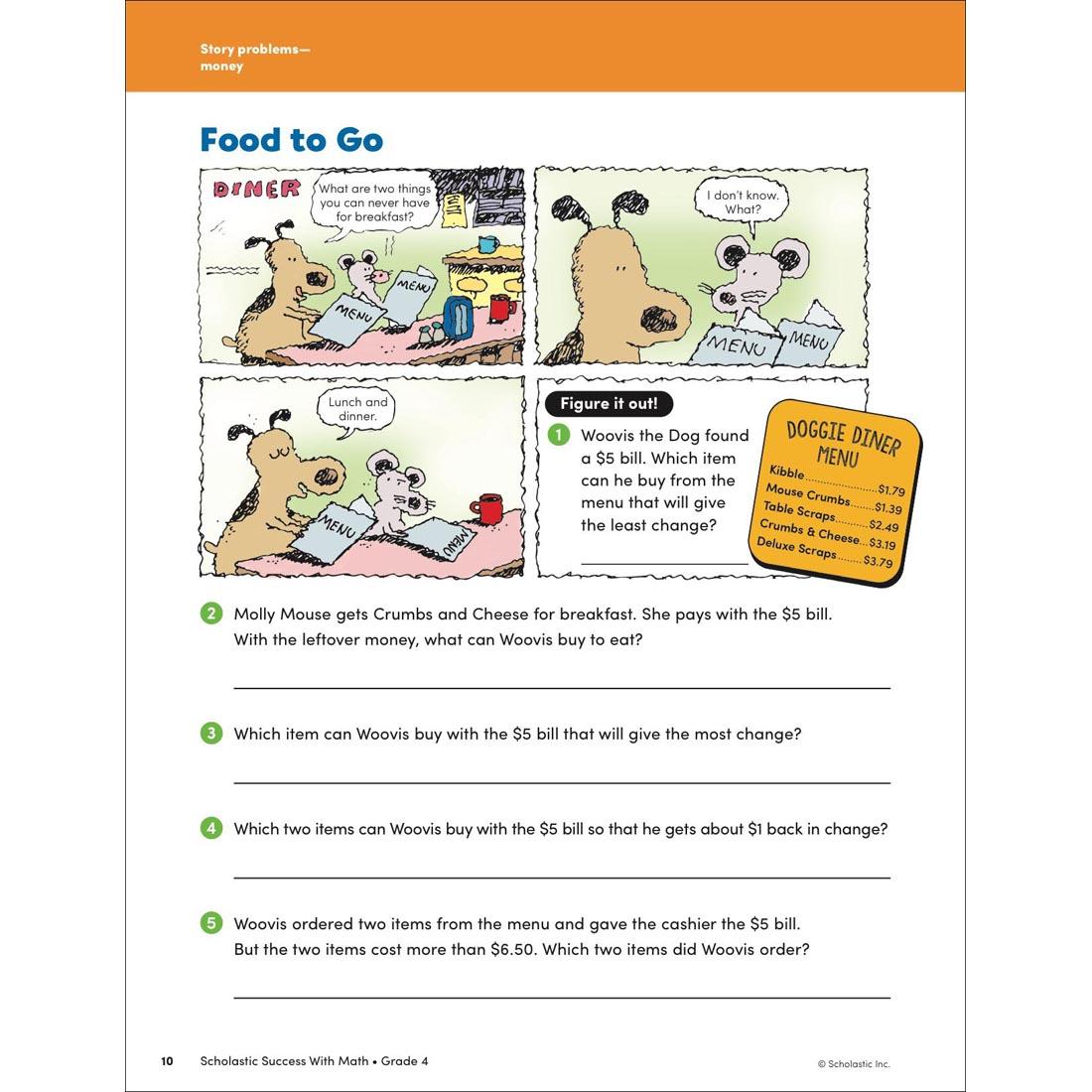 page 10 from Scholastic Success With Math Workbook Grade 4