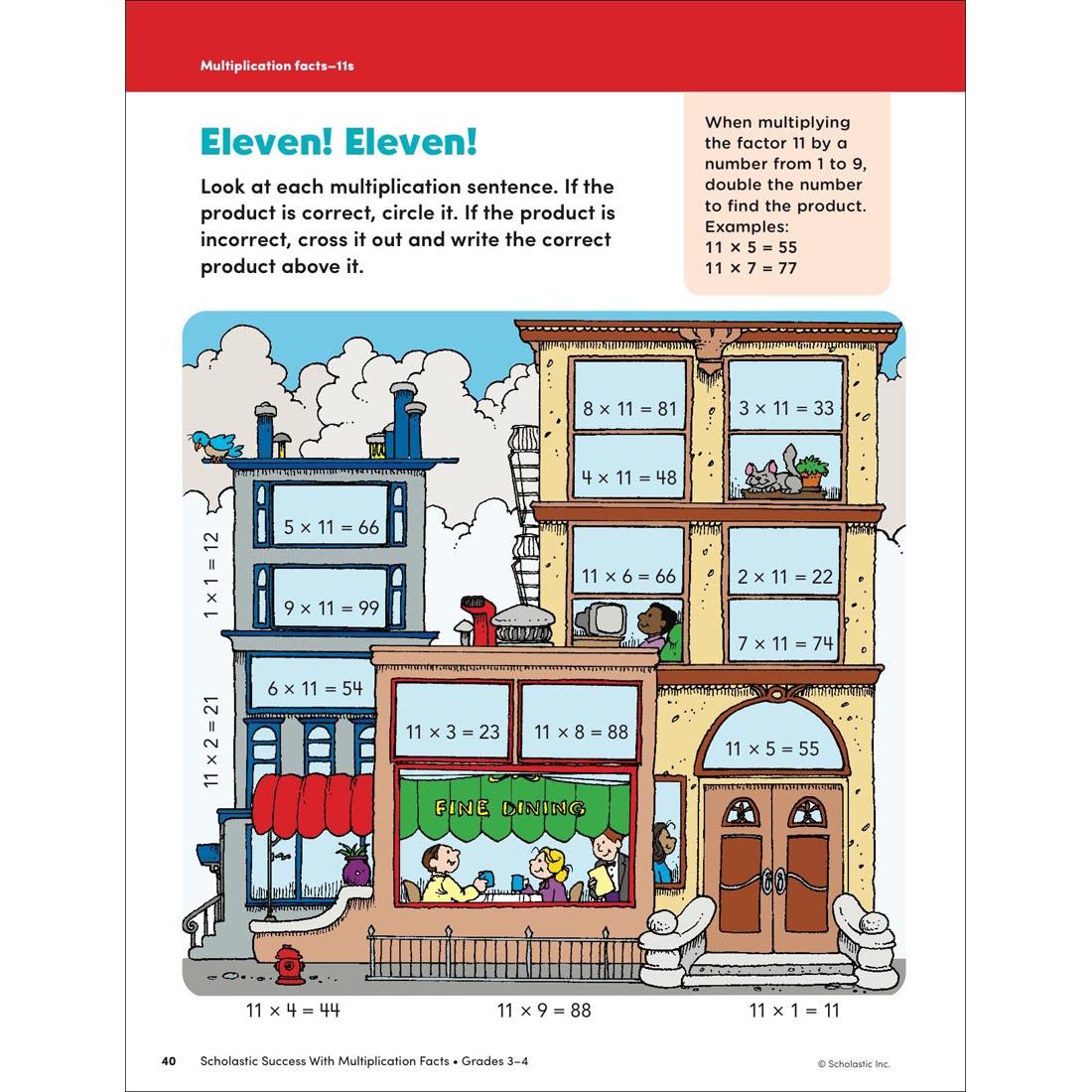 page 40 from Scholastic Success With Multiplication Facts Workbook Grades 3-4