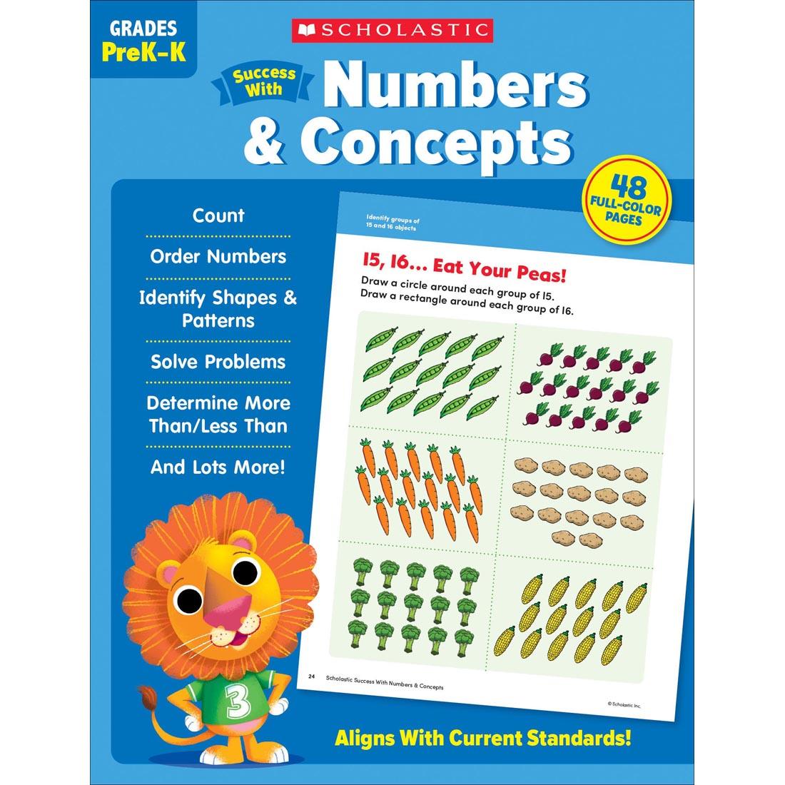 front cover of Scholastic Success With Numbers & Concepts Workbook Grades PreK-K