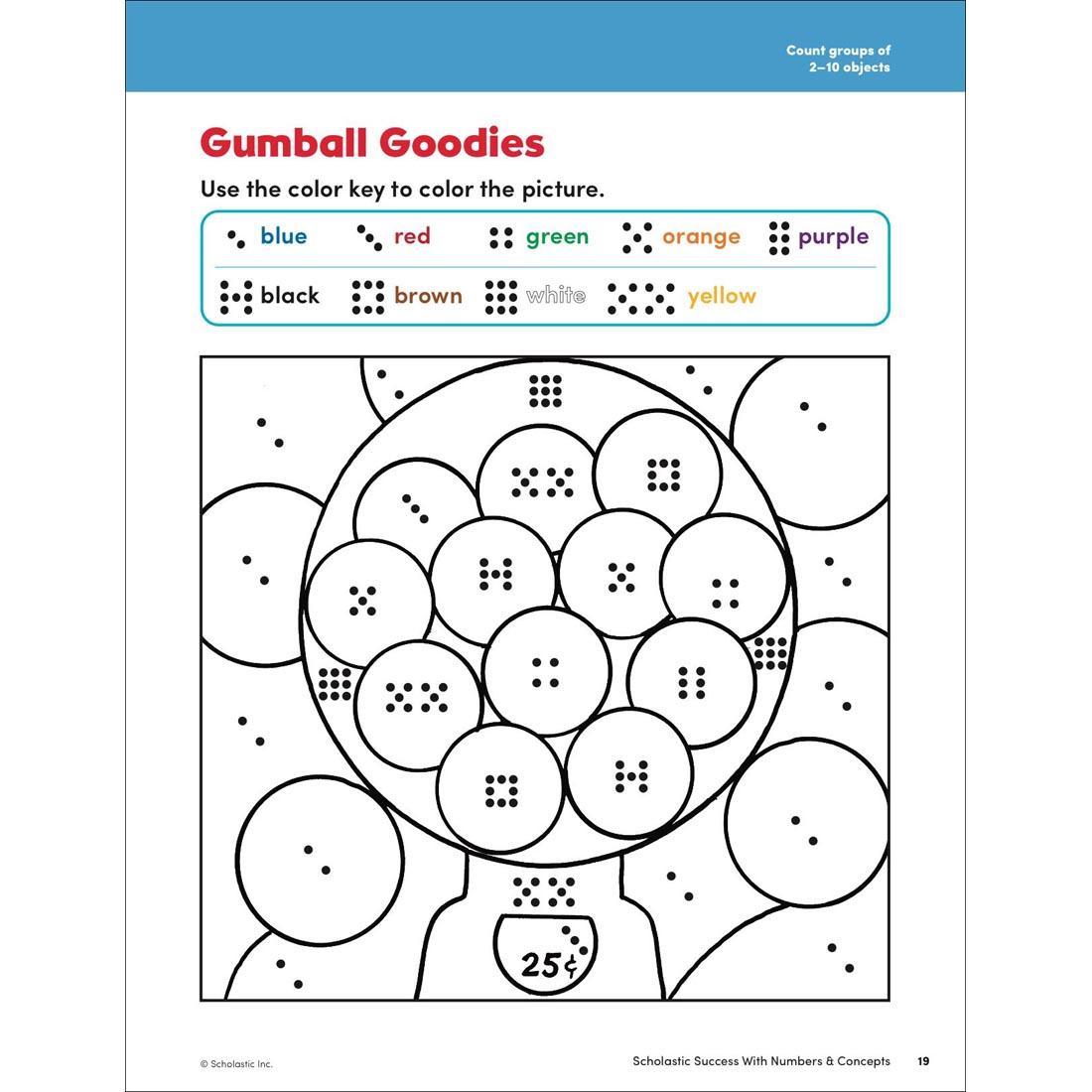 page 19 from Scholastic Success With Numbers & Concepts Workbook Grades PreK-K