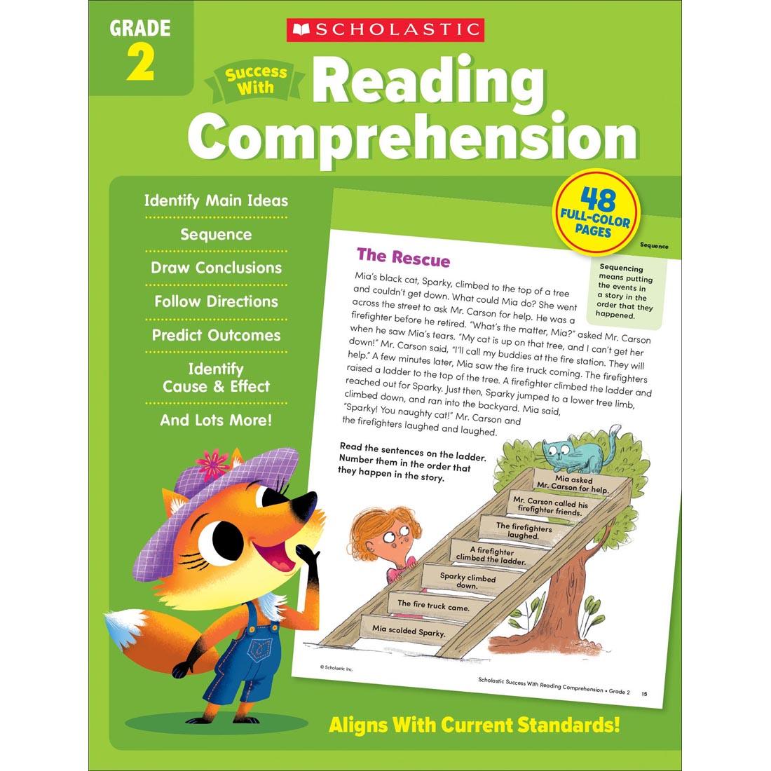 front cover of Scholastic Success With Reading Comprehension Workbook Grade 2