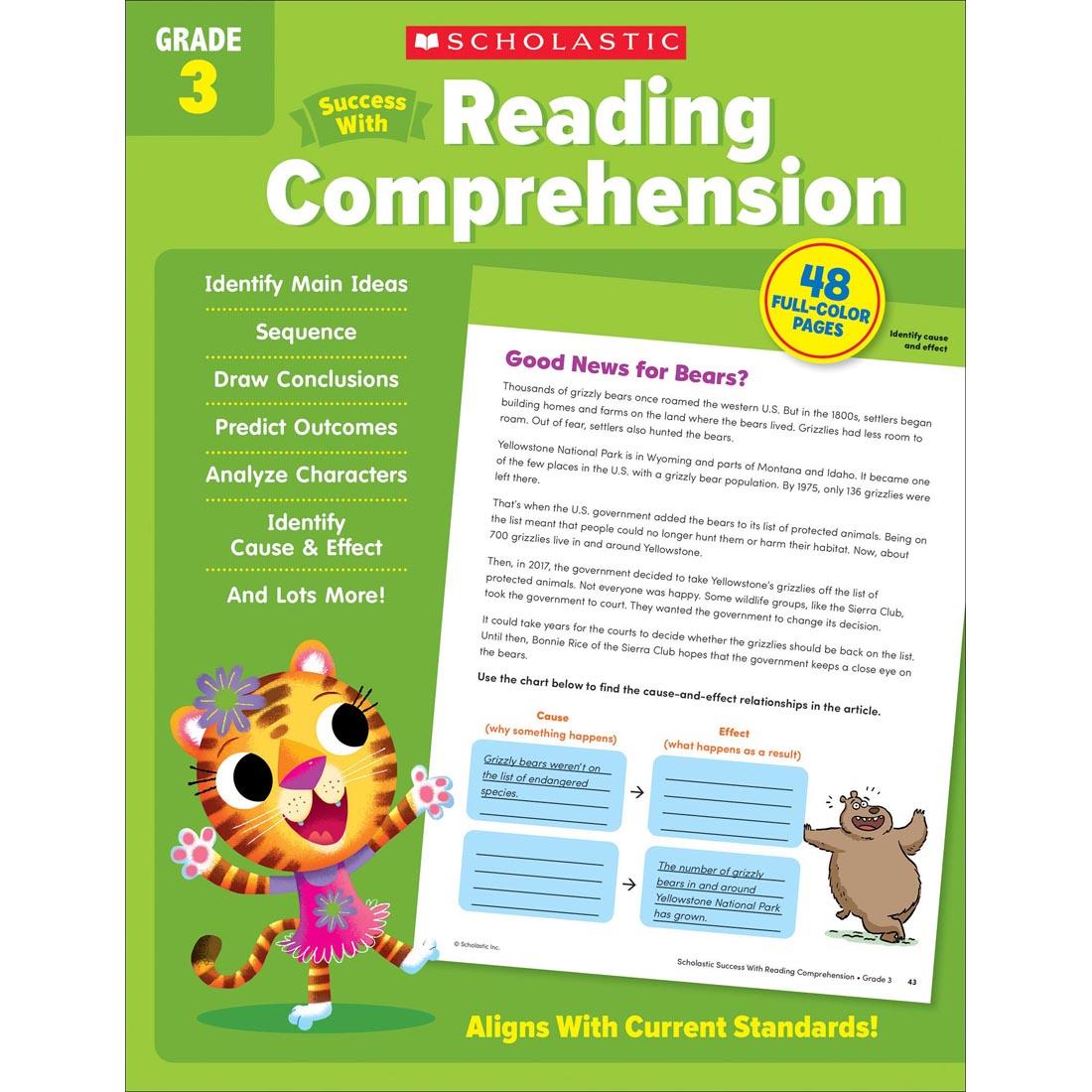 front cover of Scholastic Success With Reading Comprehension Workbook Grade 3