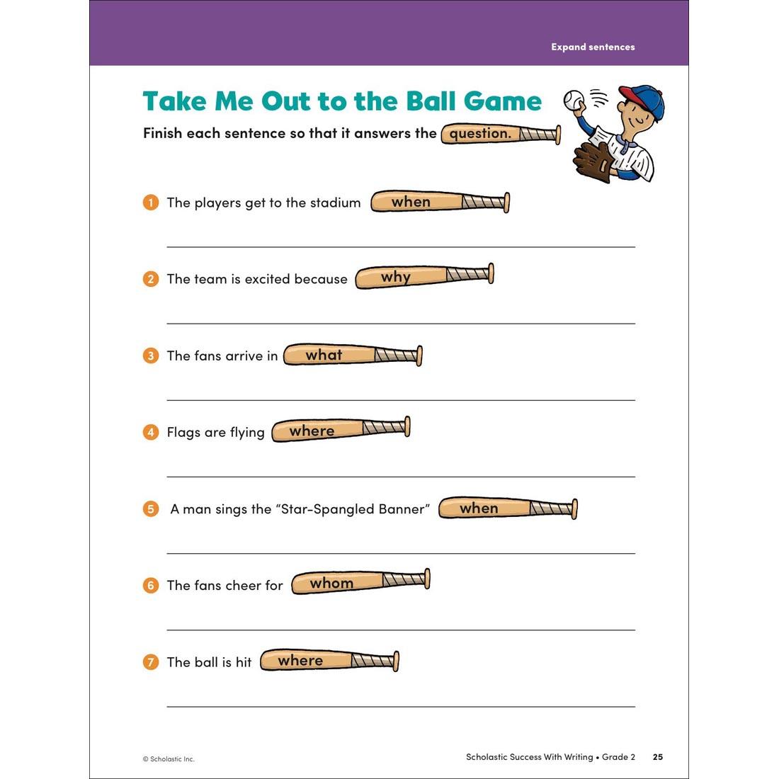 page 25 from Scholastic Success With Writing Workbook Grade 2