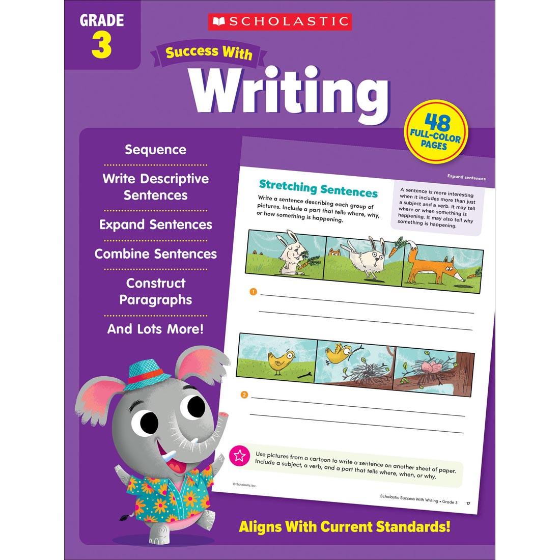 front cover of Scholastic Success With Writing Workbook Grade 3