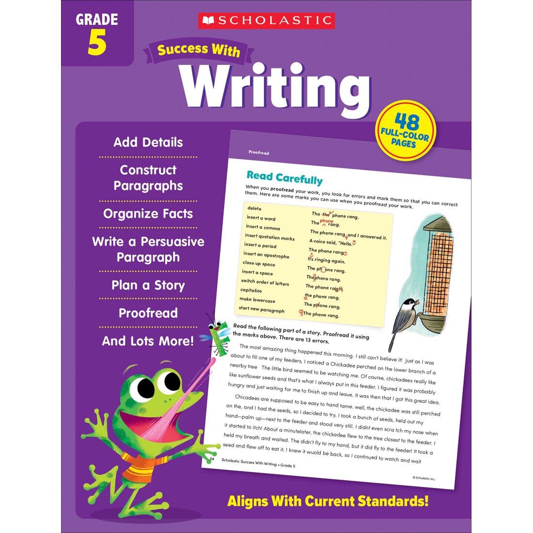 front cover of Scholastic Success With Writing Workbook Grade 5