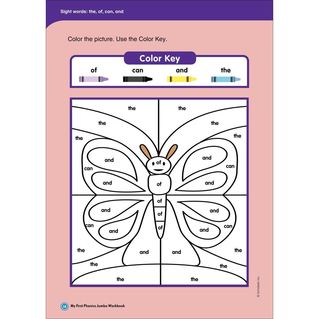 sample page from My First Phonics Jumbo Workbook