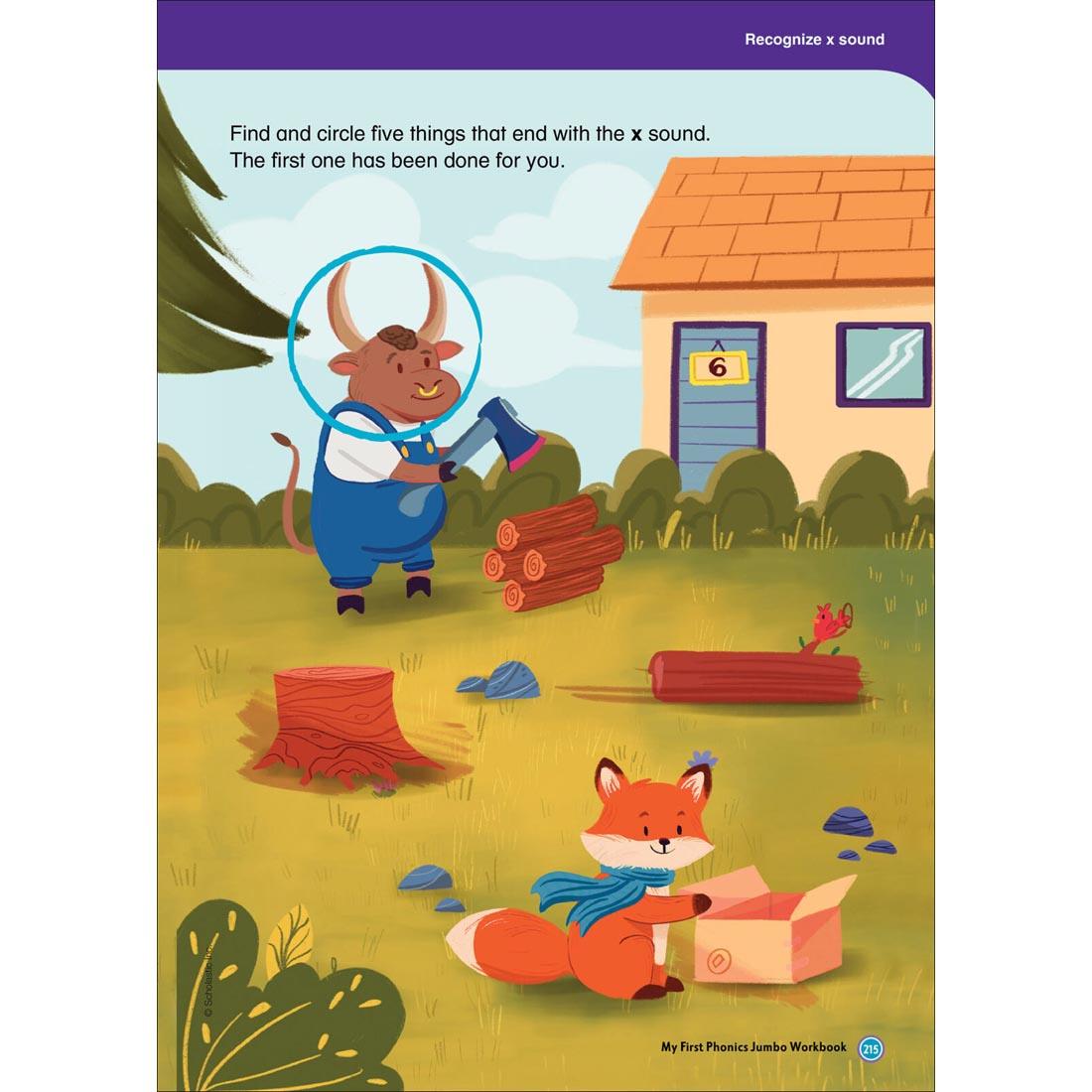 sample page from My First Phonics Jumbo Workbook