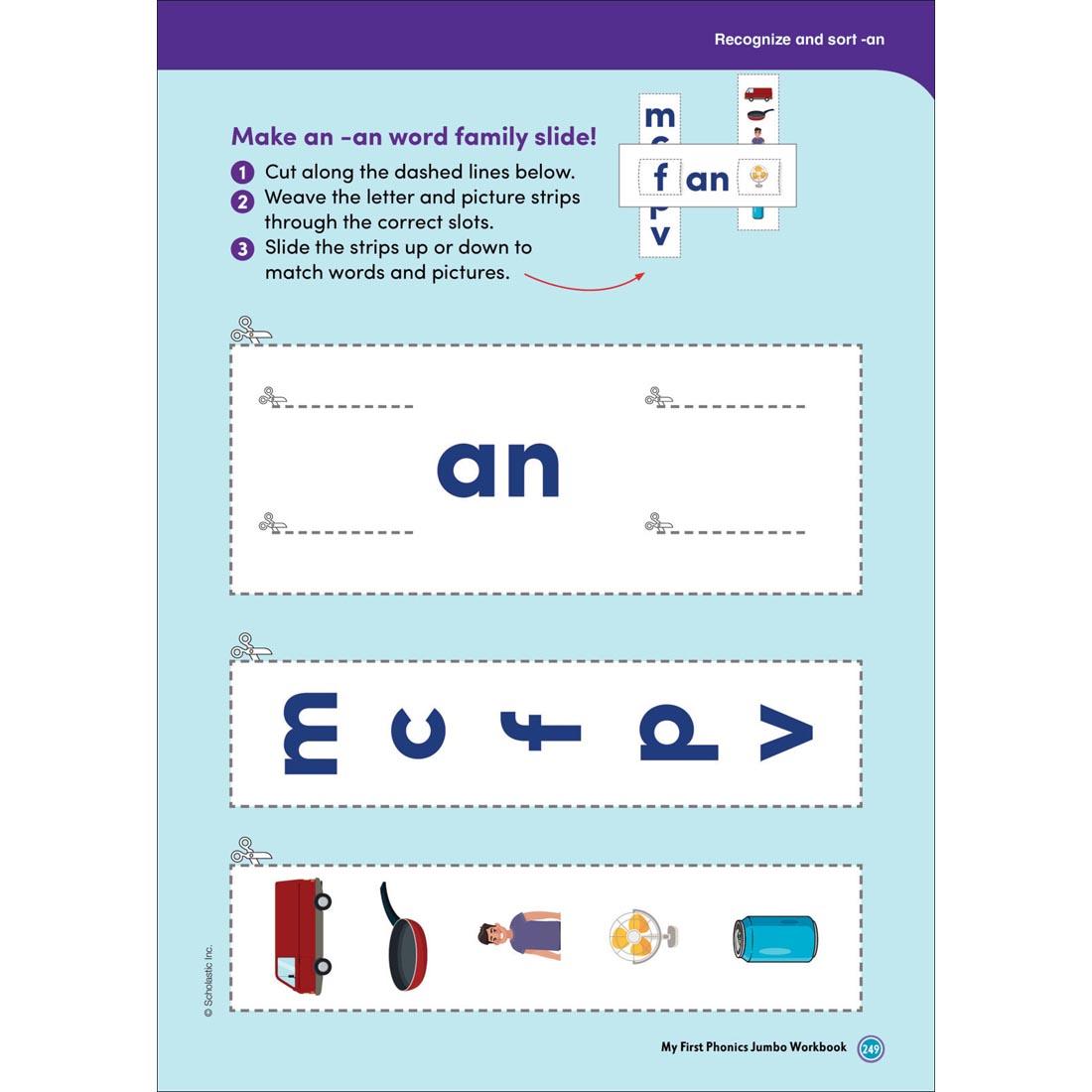 sample page from My First Phonics Jumbo Workbook