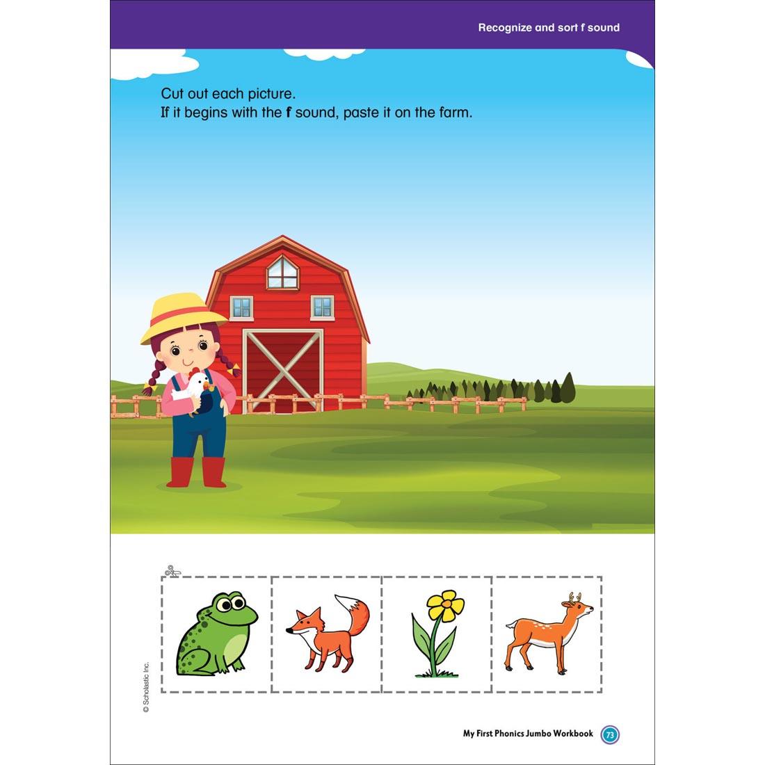 sample page from My First Phonics Jumbo Workbook
