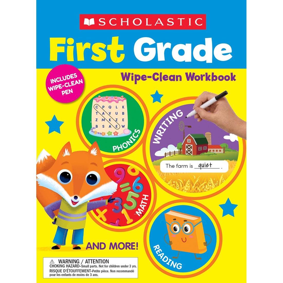 front cover of Scholastic First Grade Wipe-Clean Workbook