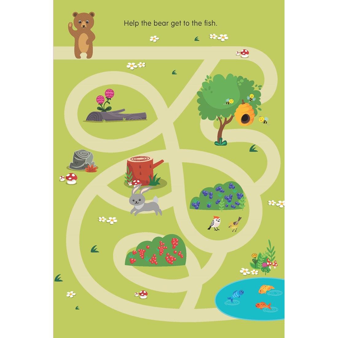 A Maze from inside the Scholastic Animal Pals Wipe-Clean Activity Book