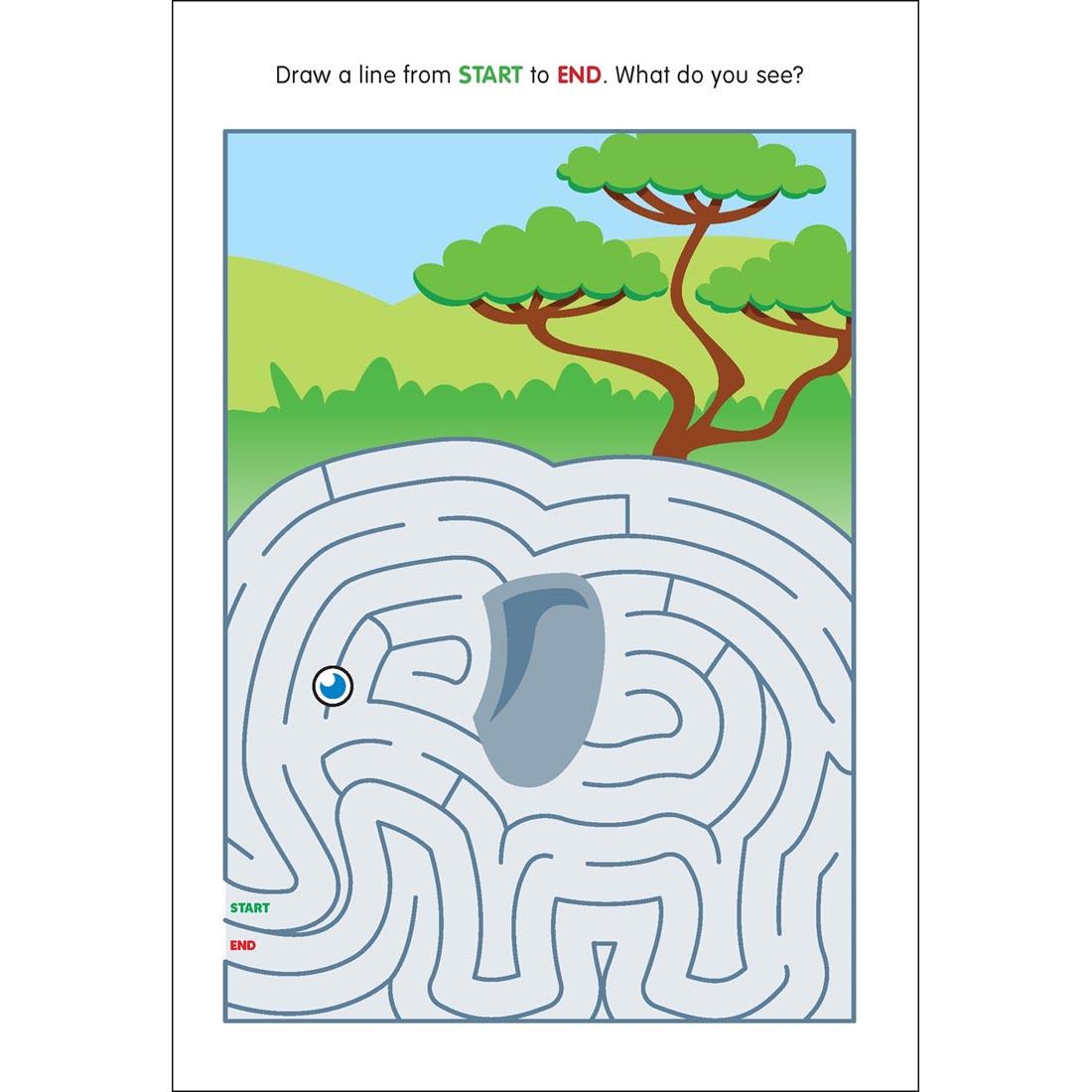 A Maze from inside the Scholastic Animal Pals Wipe-Clean Activity Book