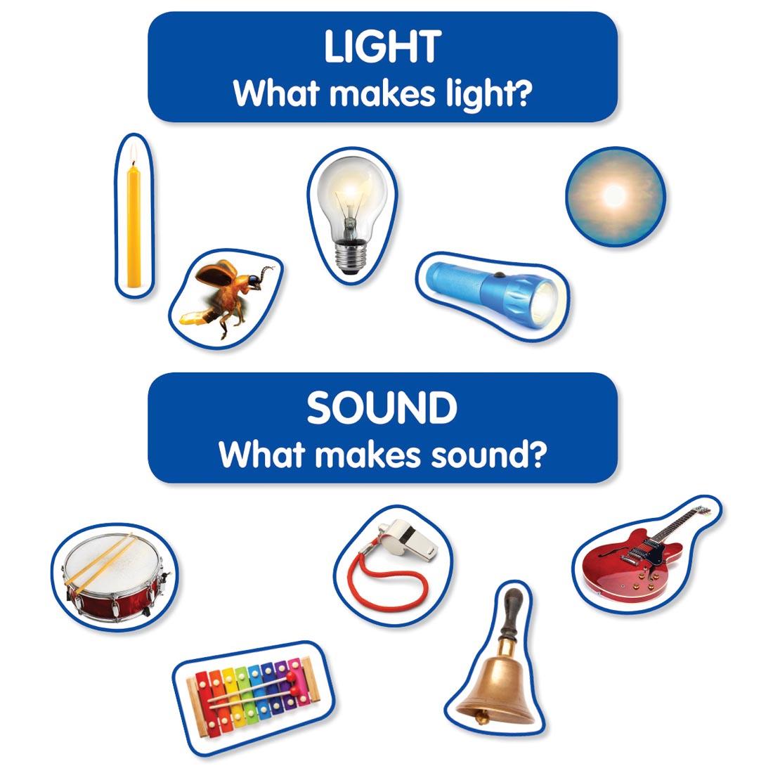 Light & Sound from the Early Science Concepts Bulletin Board Set by Scholastic