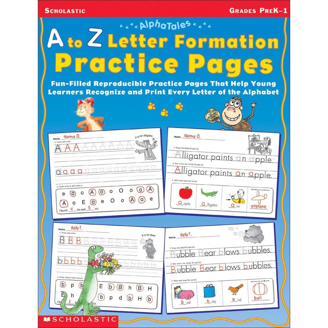 Scholastic AlphaTales: A to Z Letter Formation Practice Pages Activity Book